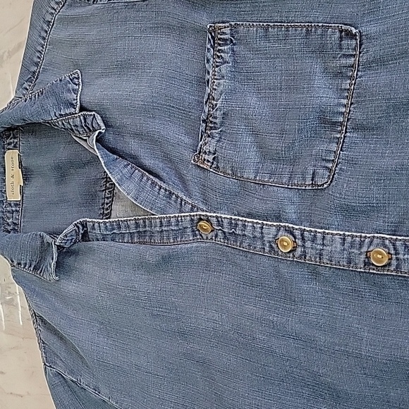 Cloth & Stone Tencel Button Down Collared Top - Picture 5 of 7